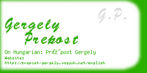 gergely prepost business card